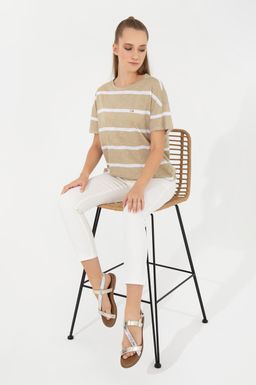 Женская футболка цвета хаки - U.s. polo assn фото 4