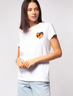 VILATTE / Футболка из премиального хлопка с фактурным принтом  фото 2