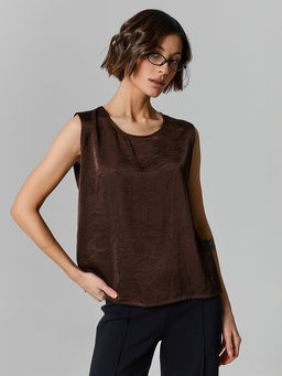 Блузка женская коричневая