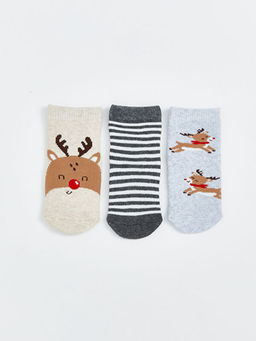 Y?lba?? Temal? Erkek Bebek Soket ?orap 3l?