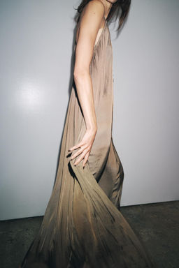 ZW COLLECTION LONG SATIN DRESS - Zara фото 11