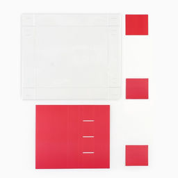 Цена за 5 шт. Коробка под 4 конфеты и шоколад с ячейками «Тюльпаны» 18.8 х 15.7 х 3 см