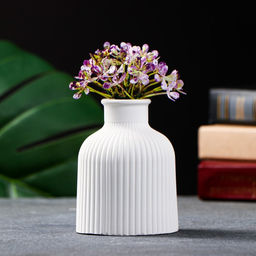 Ваза Кувшинчик в полоску, 9.5?7 см, гипс, белая