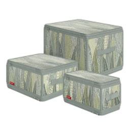 VAL GR-ZIP-LMS Набор кофров д/хран. с молнией 3 шт., 40*30*25 см, 30*28*15 см, 30*15*15 см, GREEN, шт