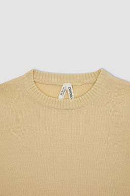 Школьный свитер с круглым вырезом для девочек - Defacto фото 7