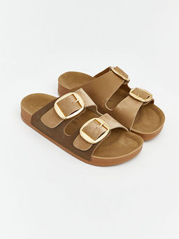 ?ift Bantl? Kal?n Tabanl? Kad?n Terlik