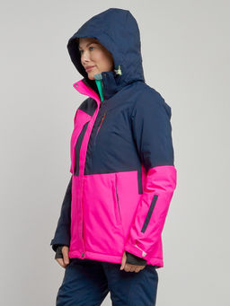 Горнолыжная куртка женская зимняя розового цвета 33307R - Mtforce фото 5