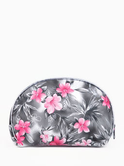 Набор женских косметичек 5 в 1 на молниях, с принтом, серый