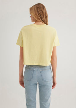 Bisiklet Yaka Sar? Basic Tisort - Mavi фото 6