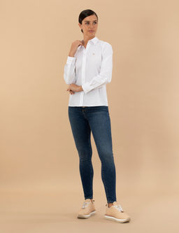 Beyaz Slim Fit Uzun Kollu G_mlek
