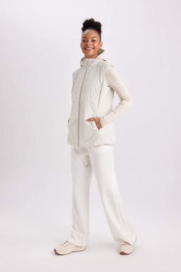 Водоотталкивающий надувной жилет с капюшоном DeFactoFit для спортсменов узкого кроя  фото 2