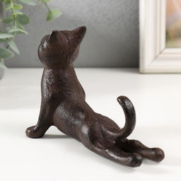 Фигурка-подставка «Кот - Приветствие солнца», чугун, 16×6.5×10 см