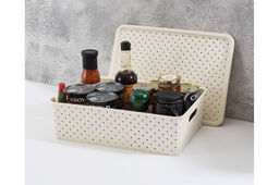 Корзинка с крышкой 7,5 л 35*24,5*10,5 см Береста слоновая кость (модель 5221/26) - Elan gallery фото 5