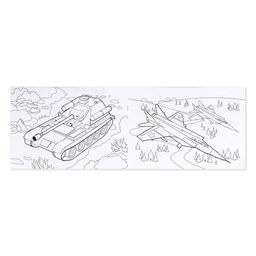 Цена за 3 шт. Раскраска для мальчиков Военная техника, 16 стр., А4