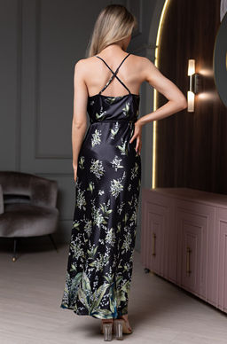 Запашное эффектное длинное платье Mia-Amore