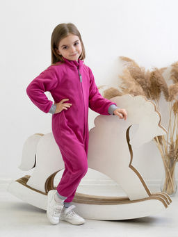 Комбинезон детский флисовый фуксия