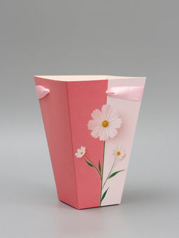 Цена за 2 шт. Переноска для цветов на лентах «Подарок», 17×25×9 см