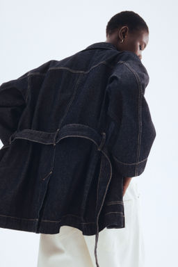 Chaqueta denim con cintur?n de anudar - H&m фото 4