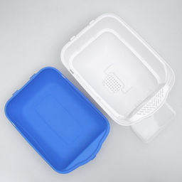 Туалет-домик, 35×50×35 см, пластик, голубой