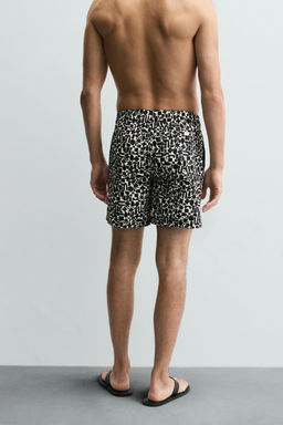 GEOMETRIC PRINT LONG SWIMMING TRUNKS - Zara фото 3