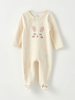 Bisiklet Yaka Uzun Kollu Nak?? Detayl? K?z Bebek Tulum