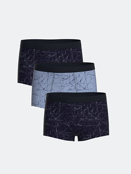 Bask?l? Erkek ?ocuk Boxer 3l?
