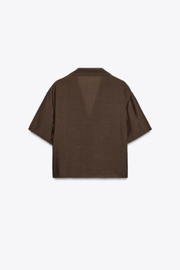 FLOWING SHIRT WITH POCKET - Zara фото 15