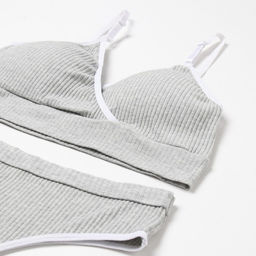 Комплект нижнего белья женский (топ, трусы) Collorista, серый, размер 44-46