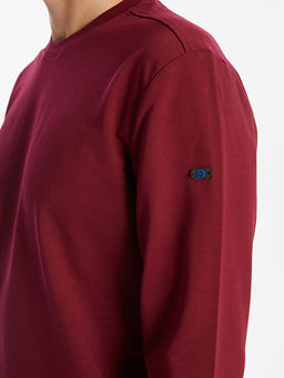 Bisiklet Yaka Uzun Kollu Kal?n Erkek Sweatshirt