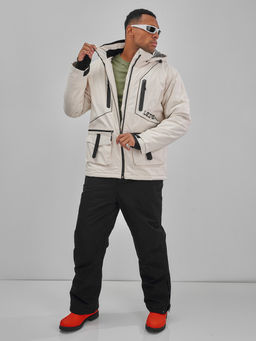 Горнолыжный костюм мужской зимний белого цвета 394Bl - Leifensh фото 22