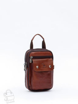 Сумка мужская кожаная 3131 brown Fuzhiniao