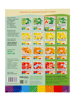 Рабочие тетради «Математика, прописи, развитие речи, уроки грамоты» 3+, набор 4 шт., МИКС