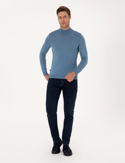 Mavi Slim Fit Yar_m Bal_k__ Yaka Basic Triko Kazak - Pierre cardin фото 4