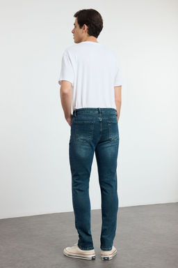 TRENDYOL MAN Ac?k Mavi Esnek Kumas T?rnakl? Destroylu Slim Fit Dar Kesim Jeans Kot Pantolon TMNSS21JE0067 - Trendyolmilla фото 11
