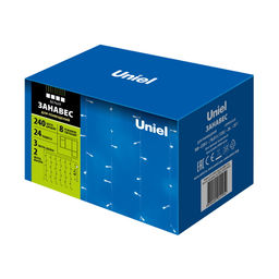 ULD-C2030-240/DTA WHITE IP20 Занавес светодиодный с контроллером, 3х2м, 240 светодиодов. Белый свет. Провод прозрачный. TM Uniel. - Volpe фото 10