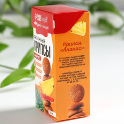 Печенье полезное, яблочные крипсы, вкус: ананас, БЕЗ САХАРА, 30 г. - Simaland фото 5