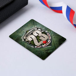 Цена за 2 шт. Магнит и брелок на 23 Февраля Граната, подарочный набор : 2 предмета - Сима-ленд фото 7