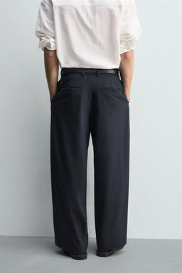 RELAXED FIT PLEATED TROUSERS - Zara фото 3