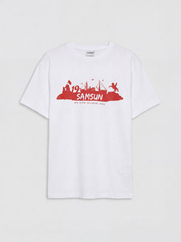 Bisiklet Yaka Samsun Bask?l? Erkek ?ocuk Ti??rt