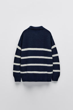 STRIPED SWEATER WITH ZIP - Zara фото 5