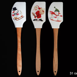 Лопатка кулинарная силиконовая 31 см с деревянной ручкой/ H-211 /уп 130/Новогодняя - Галеонтрейд фото 9