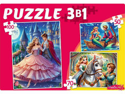 Puzzle 3 в 1 "Мир принцесс №10" 50, 70, 100 эл. (П-8450)