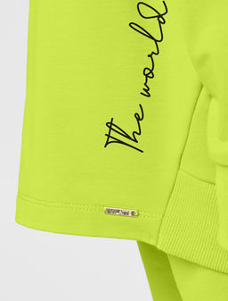 Свитшот из премиального футера с принтом