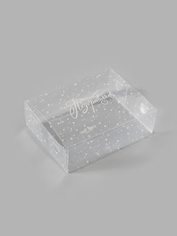 Коробка подарочная пластиковая с тишью и гирляндой «Поздравляю», 16.5 х 12 х 5 см