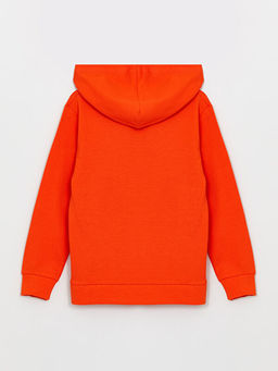 Bask?l? Uzun Kollu Erkek ?ocuk Hoodie - Waikiki фото 2