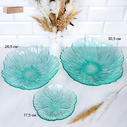 Салатник 3 штуки / 8009 /уп 8/ серая коробка/ зеленый