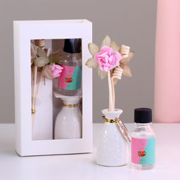 Набор подарочный с диффузором Ваза с цветком клубника, Богатство Аромата фото 5