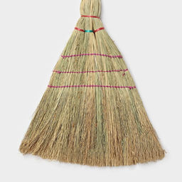 Метла 3-х прошивная «Сорго», усиленная, 450 г, 120 см, нить