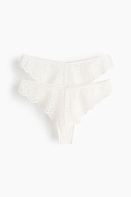 Pack de 2 bragas Brazilian de encaje - H&m фото 5