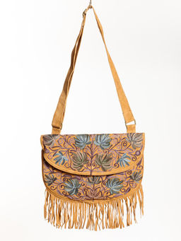 Сумка замшевая с бахромой через плечо 1109/27